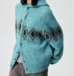 Hot Selling Mohair Hoodie Custom Oversized Tracksuits Jacquard Embroidery Logo <b>Men</b> Fuzzy Sweater Hoodie Mohair Sweatsuit - Product Image 6