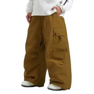 Pantalones de esquí y snowboard para hombre y mujer, cintura elástica, holgados, estilo hip hop urbano, informales, color liso, ropa de esquí y nieve - Product Image 2