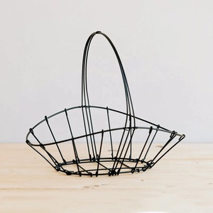 Handcrafted <b>Metal</b> Wire Fruit <b>Basket</b> with Arched Handle for Serving <b>Storage</b> and Stylish Kitchen Tabletop Organization - Product Image 6