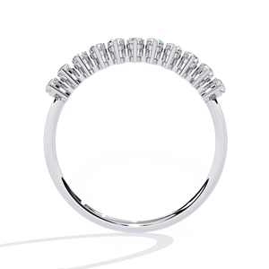 Anillo de Diamantes de Oro Blanco para Mujer, Corte Brillante Redondo, Diamante Natural con Certificado GIA, Anillo de Compromiso Clásico, Color D - Product Image 4