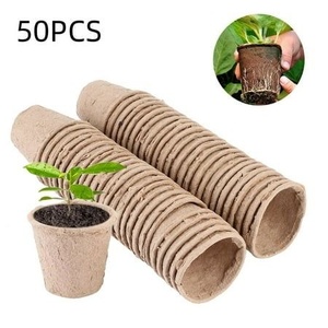 Pot de tourbe écologique biodégradable et compostable de 3 pouces, pour semis et jeunes plants, avec étiquettes de plantes, vente en gros pour pépinières - Product Image 3