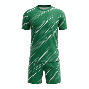 Maillot de football unisexe avec short, ensemble deux pièces pour match professionnel, tenue d'entraînement de football, vêtements de sport personnalisés par sublimation - Product Image 1