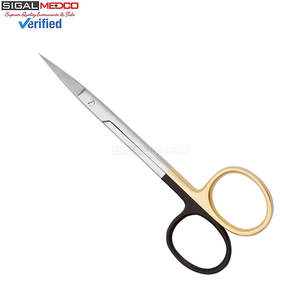 Juego de 2 Tijeras de Microdisección Manuales SIGAL MEDCO de 4.5 Pulgadas, Rectas y Curvas, Dentadas, Super-Cut, Punta Fina, Acero Inoxidable Alemán - Product Image 3