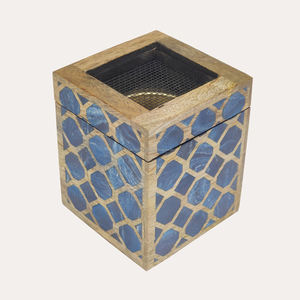 Design géométrique Bakhoor Brûleur fait à la main en résine de nacre Porte-encens en bois de charbon de bois Matériel pour maisons religieuses Utilisation Ramadan - Product Image 3