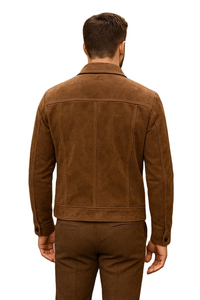 Premium Quality Good Price Cowhide Cowboy Men's <b>Suede</b> Leather <b>Jacket</b> Premium Quality Autumn Winter Men's <b>Suede</b> Leather <b>Jacket</b> - Product Image 2