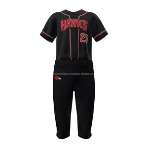 Uniformes de baseball OEM en gros 100% polyester Concevez vos propres uniformes de baseball et softball pour hommes ensemble maillot et pantalon - Product Image 2