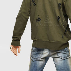 เสื้อฮู้ดดี้ผู้ชายสไตล์ลำลองสำหรับใส่กลางแจ้ง ดีไซน์หลากหลาย แต่งแบบดิสเทรส เหมาะสำหรับฤดูหนาว - Product Image 5