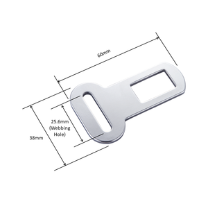 Boucle de ceinture de sécurité S50C en acier au carbone et plastique ABS, résistance à la traction de 2000 kg, pour ceinture de sécurité de fauteuil roulant - Product Image 3