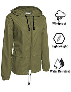 Veste de randonnée softshell bleu clair à capuche pour femme, imperméable, fermeture éclair, manches longues, coupe classique, longueur normale, pour le printemps - Product Image 5