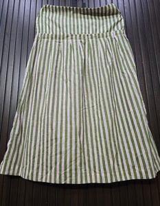 Falda midi plisada a rayas de cintura alta para mujer, estilo casual, tejida, cómoda y ajustada - Product Image 4
