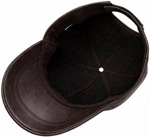 Genuine Leather Baseball <b>Cap</b> Minimalist Beige Dad <b>Hat</b> Blank 6 Panel Unstructured Leather <b>Cap</b> Factory Direct - Product Image 4