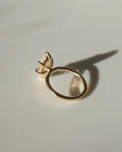 Anillo de Compromiso con Diamante Marquise Cultivado en Laboratorio, Certificado por IGI, Anillo de Diamante Marquise de Laboratorio, Anillo Solitario Marquise de Seis Puntas en Oro Amarillo de 14K - Product Image 3