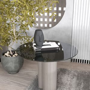 Piano del tavolo rotondo in vetro temperato da 24 pollici, bordo lucidato nero, spessore 1/4 di pollice, vecchio SKU W1265118637 - Product Image 5