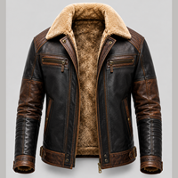 Vestes en cuir pour hommes entièrement personnalisées en cuir de vache véritable, toutes tailles, avec logo personnalisé et fermeture éclair, étiquette privée.
