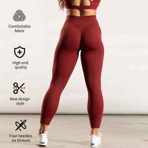 Conjuntos deportivos para mujer, top deportivo sin costuras y leggings de cintura alta, elásticos, transpirables, ropa de yoga. - Product Image 2