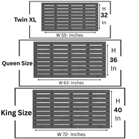 Tête de lit réglable et éclairée en pin noir, taille King Size, pour artisanat de sculpture sur bois Smart Art, idéale pour mobilier de chambre d'appartement