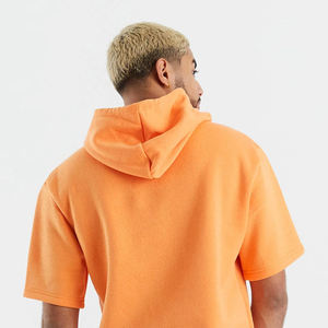 Sudadera con Capucha de Manga Corta para Hombre, 100% Algodón, con Forro Polar Transpirable, Invierno, 2 Piezas, Diseño Personalizable OEM, Superventas - Product Image 5