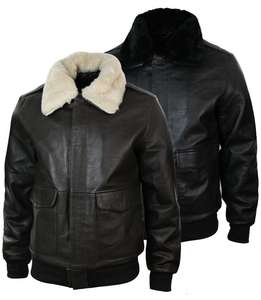 Chaqueta Bomber de Piel de Oveja para Hombre, con Capucha, Cuello Alto, Transpirable, Ecológica, Impermeable, para Motociclismo, Precio al por Mayor - Product Image 1