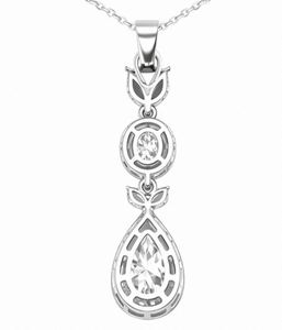 Collier élégant de qualité supérieure, pendentif cascade effet diamant, pour réceptions de mariage, fabriqué en Inde - Product Image 2