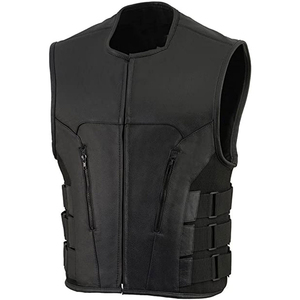 Gilet en cuir pour homme, nouvelle collection printemps-automne, style coréen, tendance mode, gilet simple boutonnage, respirant, en cuir, OEM - Product Image 4