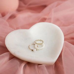 Nouvel arrivage : Plateau de luxe en marbre en forme de cœur, logo personnalisé, plateau organisateur de bijoux artisanal, vente chaude - Product Image 1