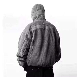 Sudadera con Capucha y Máscara Facial Integrada, Estilo Vintage, de Alta Calidad, con Bordado 3D de Invierno y Año Nuevo, de Secado Rápido, para Hombre - Product Image 4