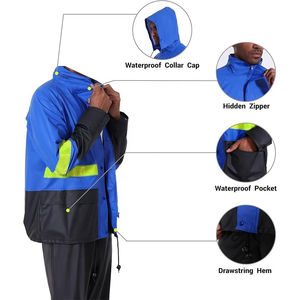 Traje Impermeable para Bicicleta, Motocicleta, Hombre, Económico, de Alta Calidad, Chaqueta Impermeable para Adultos - Product Image 4