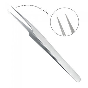 Pince à cils professionnelle en acier inoxydable de haute qualité, pointe lisse de précision, logo personnalisé, pince à cils volumineuse, vente en gros OEM - Product Image 2