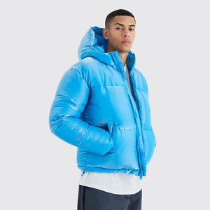 เสื้อพัฟเฟอร์ผู้ชายคุณภาพสูง แฟชั่นสตรีทแวร์ สไตล์ลำลองสำหรับฤดูใบไม้ผลิ กันน้ำ ระบายอากาศได้ดี มีกระเป๋าหน้าสองช่อง สวมใส่สบาย - Product Image 2