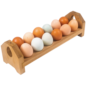 New two-layer stackable wooden food storage rack, <b>egg</b> collection rack, <b>egg</b> rack for home kitchens - Product Image 2