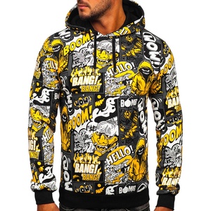 Sudadera con Capucha para Hombre, Primavera 2021, Personalizada con Impresión Sublimada Completa, Venta al Por Mayor, Poliéster/Algodón, Transpirable y Ecológica - Product Image 3