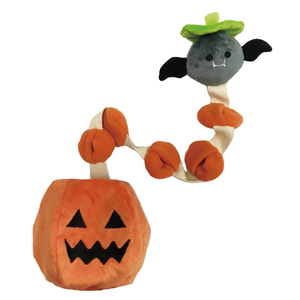 Juguete para Perros Personalizado Estilo Halloween, Peluche Interactivo de Calabaza para Masticar y Jugar a Esconder, Diseño de Murciélago para Perros - Product Image 2