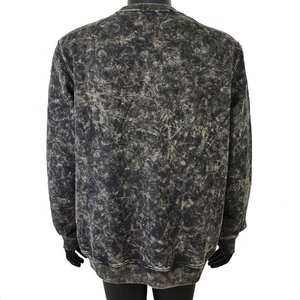 Sweat-shirt à col rond pour homme, coupe classique, en coton lavé, polaire, séchage rapide, 300g, décontracté, manches longues, automne - Product Image 2