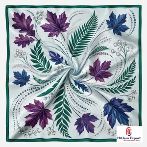 Premium Custom Printed Square Tassel <b>Scarf</b> Soft Lightweight Womens Headscarf OEM ODM Manufacturer Gotland Custom Fabric Products - Product Image 1