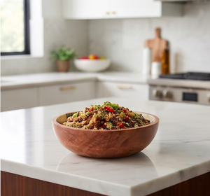 Custom Printed Amazing Mango Acacia Wood Salad <b>Bowl</b> Classic Design Food Safe and Disposable Kitchen Item - Product Image 3