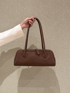 Bolso de Hombro Tipo Bowler Vintage de Cuero PU Marrón con Correa Ajustable y Cierre de Cremallera para Compras Diarias, Viajes y Uso al Aire Libre - Product Image 3