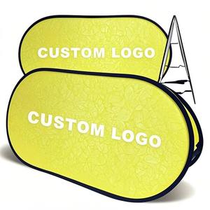 ขาตั้งถุงบีนแบ็กพร้อมโลโก้แบบกำหนดเอง โครงรูปวงรี ป้ายป๊อปอัพสำหรับงานปาร์ตี้ริมชายหาด กิจกรรมกีฬา โฆษณา ธงและป้ายประชาสัมพันธ์ - Product Image 1