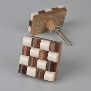 Poignées de porte et de tiroir décoratives en bois et résine, design vintage, pour meubles d'intérieur et usage domestique - Product Image 2