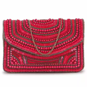 Bolso de mano tipo sobre con cuentas de estilo bohemio para bodas, eventos y fiestas, bolso bandolera moderno y lujoso, bolso de noche étnico y a la moda para mujer - Product Image 6