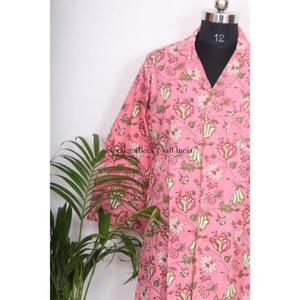 Robe Bohème en Coton pour Femme, Imprimé Floral, Chemise Décontractée avec Boutons, Grande Taille, Vêtement Quotidien Tendance - Product Image 2