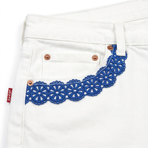 Encaje Guipur de Lujo Ecológico con Diseño Floral Azul de 10 mm, Personalizable al por Mayor, Paquete de 20 Metros para Vestidos, Diademas, Manualidades y Prendas - Product Image 5