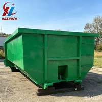 Vente directe – Conteneur de collecte des déchets en acier au carbone de style baignoire verte pour entreprise de gestion des déchets