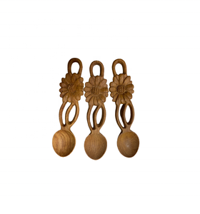 Cuillère à fentes en bois d'acacia style vintage motif tournesol – Outil de cuisine écologique à long manche pour cadeaux, souvenirs de mariage et de fête - Product Image 5