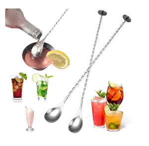 Cuchara de Bar de Acero Inoxidable de Excelente Calidad, Fabricada a Medida, Cuchara Mezcladora de Cócteles de Acero Inoxidable Retorcida - Product Image 5