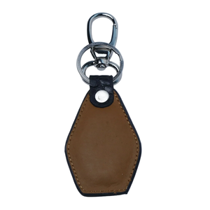 Porte-clés en cuir promotionnel, meilleur prix, porte-clés en cuir de forme ovale, mousqueton durable, style personnalisé - Product Image 1