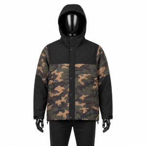 Veste de snowboard pour homme imperméable et camouflage personnalisée, coupe-vent, thermique, à capuche, pour les sports d'hiver en plein air - Product Image 1