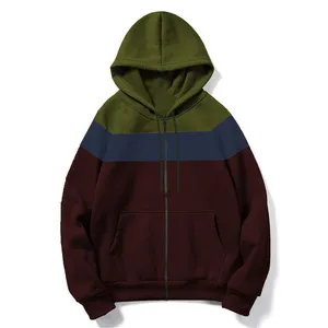 Sweat-shirts à capuche en molleton épais français, personnalisés avec impression intégrale, fermeture éclair, effet délavé, coupe courte pour hommes - Product Image 3