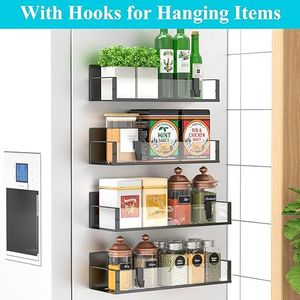 Set di 4 Organizzatori Magnetici Trasparenti per Spezie, per Frigorifero e Forno, Gestione Efficiente della Cucina - Product Image 3