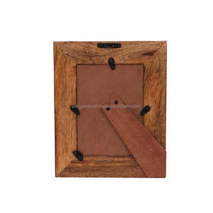 Rustic Beaded <b>Wooden</b> <b>Photo</b> <b>Frame</b> | Handmade for Laser Engraved Brass White Wash Border Tabletop Standing Desk Decor - Product Image 2
