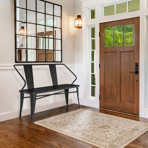 Vintage Mid Century Indoor/Outdoor Dining <b>Bench</b> <b>Metal</b> Industrial Entryway <b>Bench</b> Patio S-Style Table for Porch Patio Entryway - Product Image 6